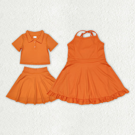 orange Active Wear Athletic RTS sibling clothes