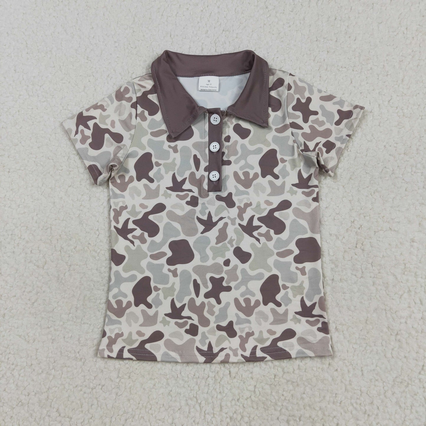 BT1261 hunting camo short sleeve boys top