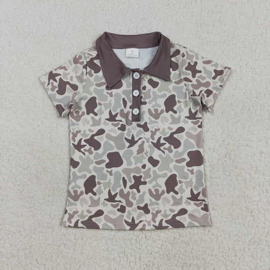 BT1261 hunting camo short sleeve boys top