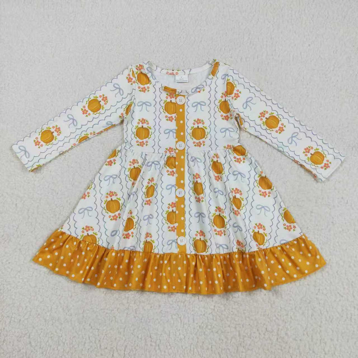 Autumn Pumpkin orange flowers Sibling Clothes RTS sibling clothes