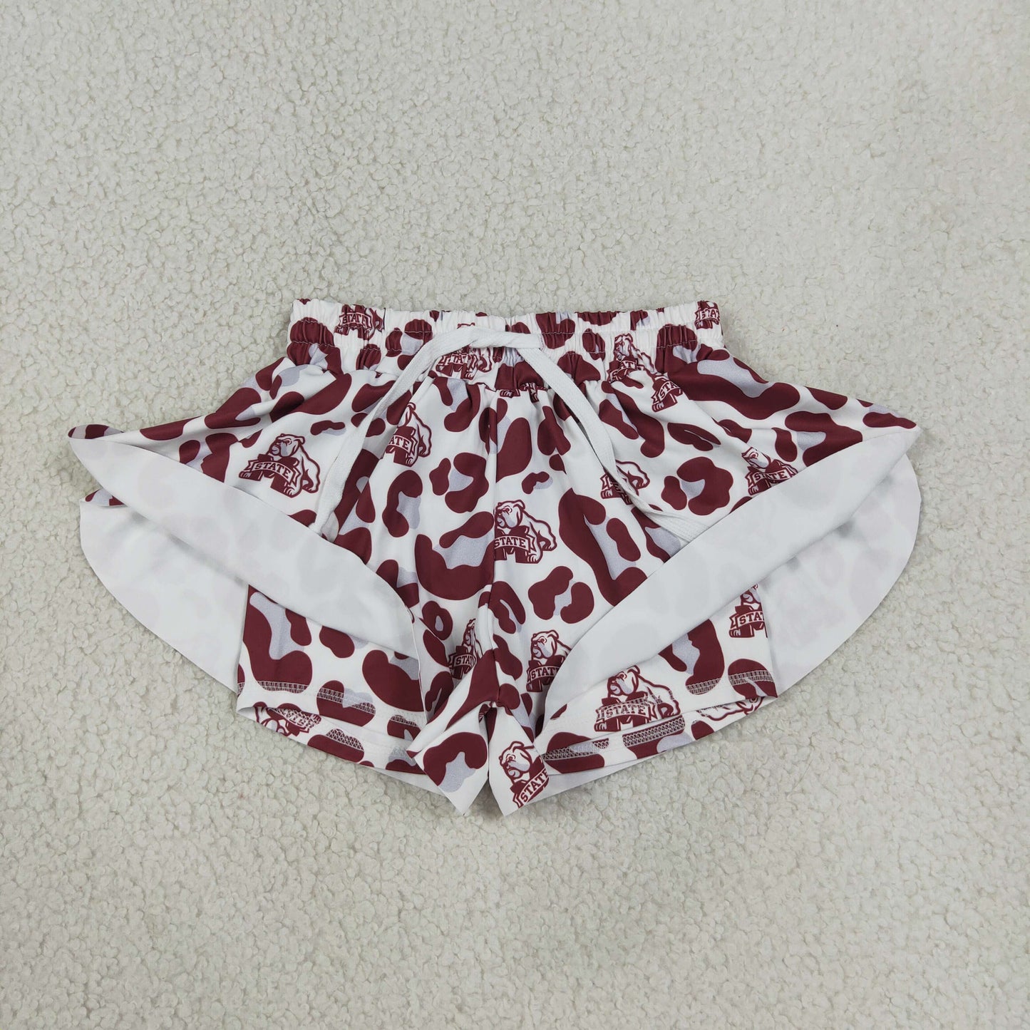SS0820 Yoga Football Item Camo Girls Shorts