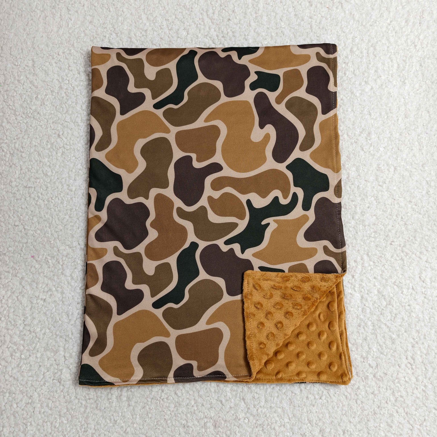 BL0231 hunting camo brown baby blanket