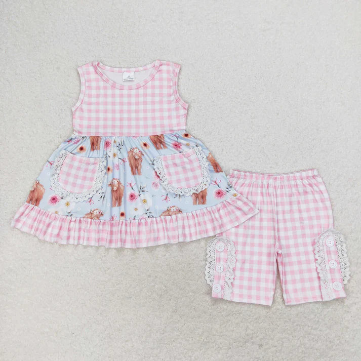 Summer pockets girls set RTS Sibling Clothes