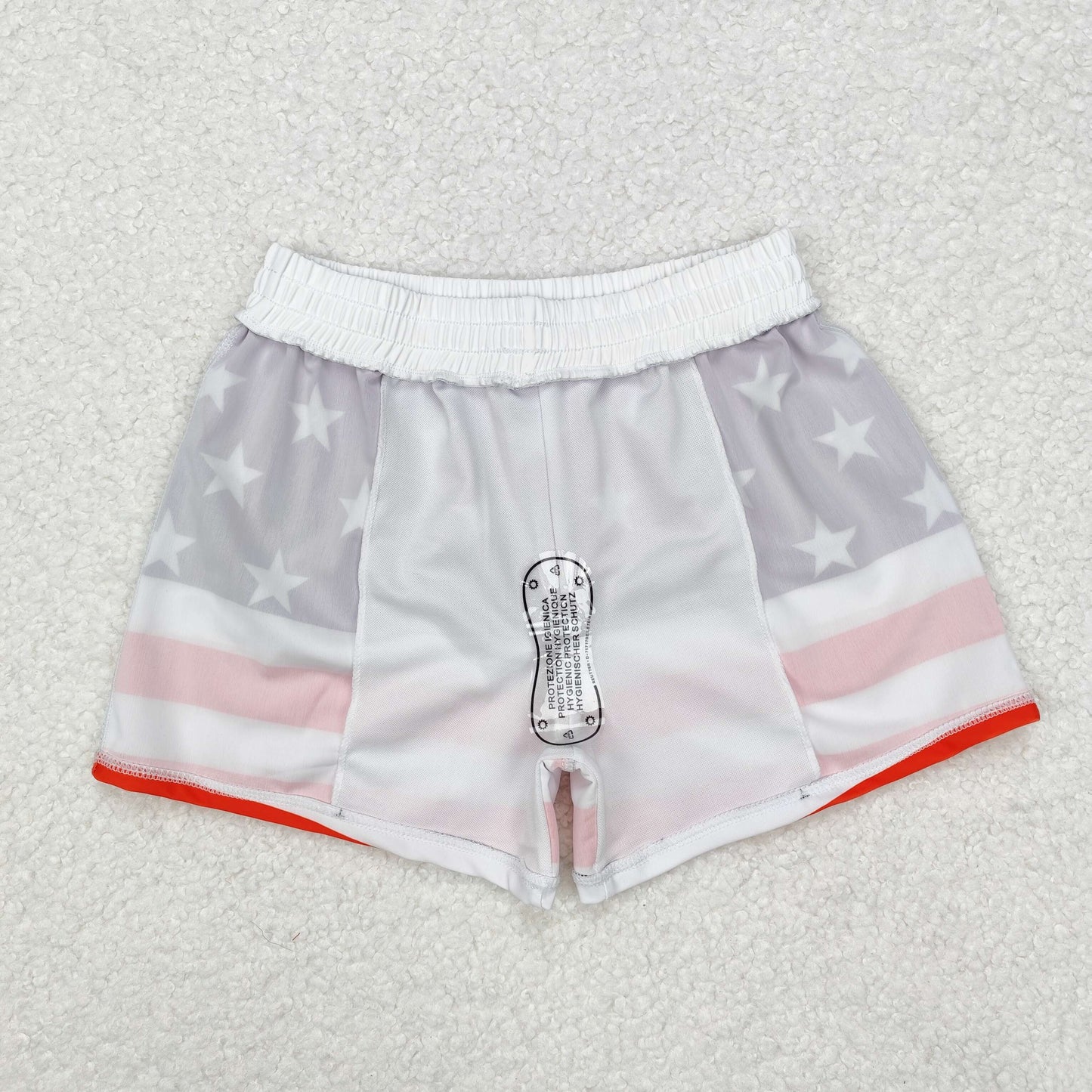 S0188 July 4th Flag Boys Swimming Trunks