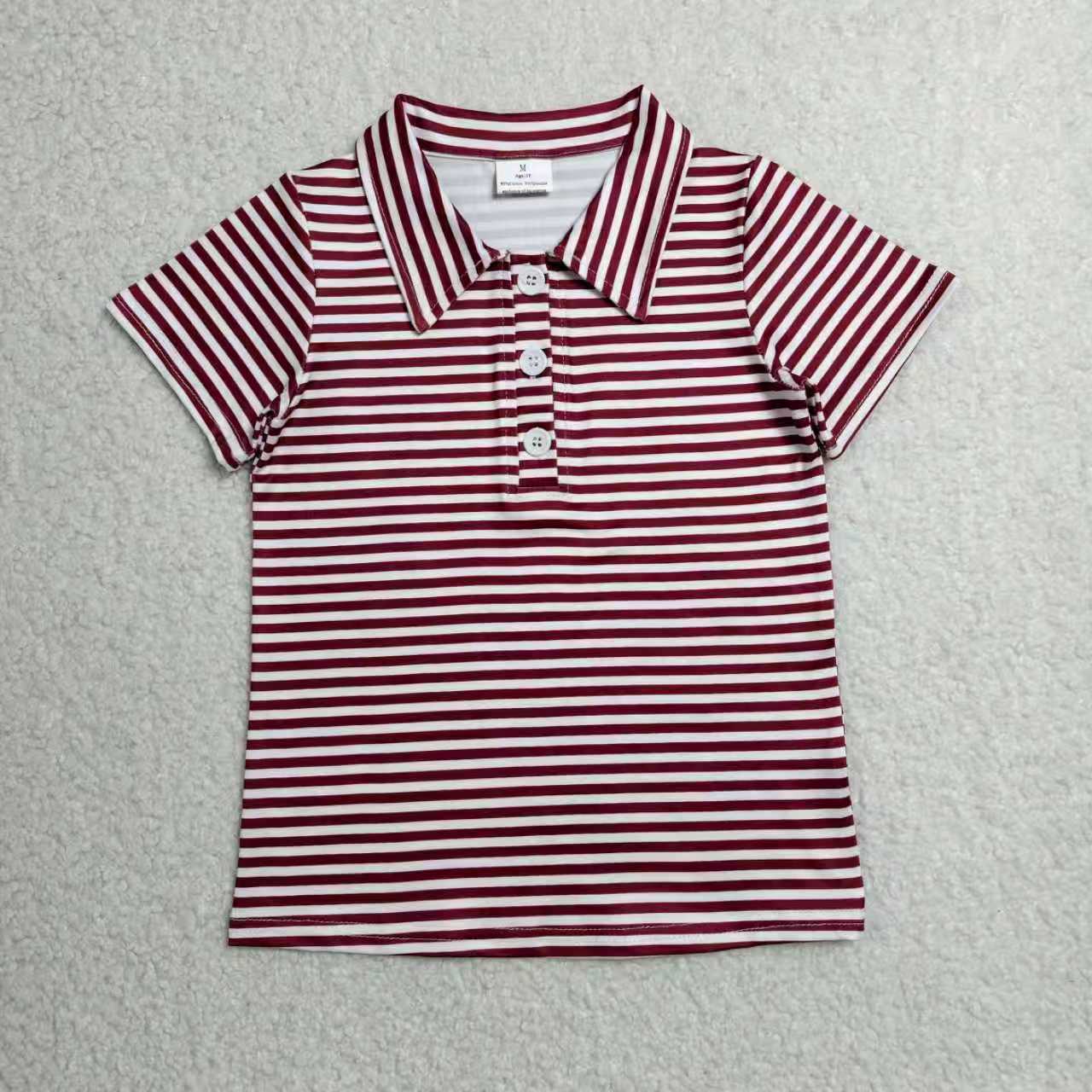 Striped Short Sleeve Boys Top Sibling Clothes RTS