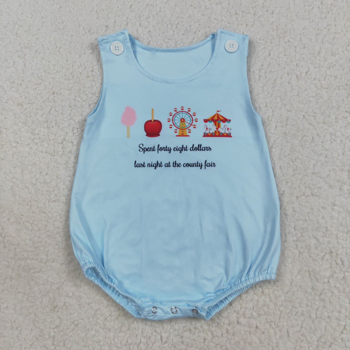 SR3056 spent feily cight dollars blue sleeveless boys romper