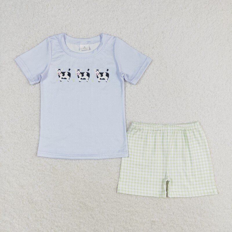 farm cow blue RTS sibling clothes