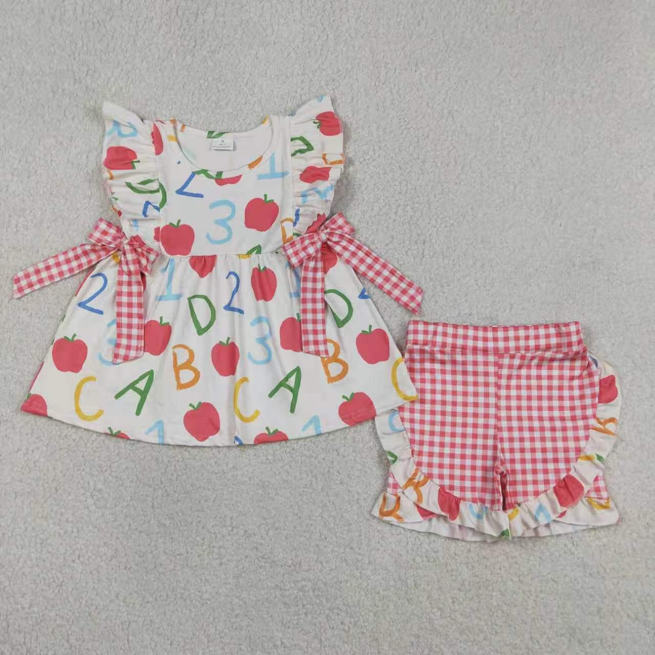 Back To School Apple Set RTS Sibling Clothes