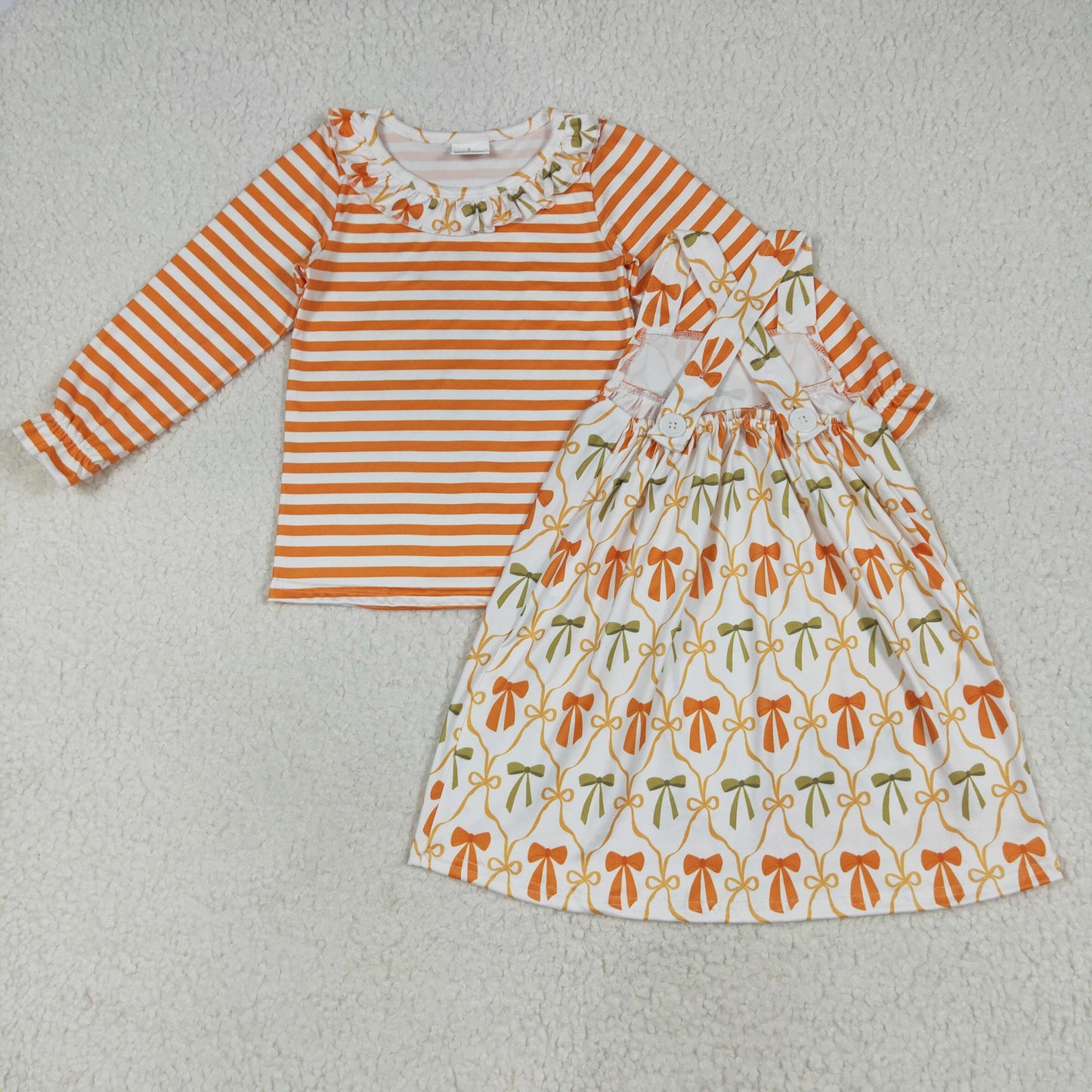 orange bows/striped style RTS Sibling Clothes