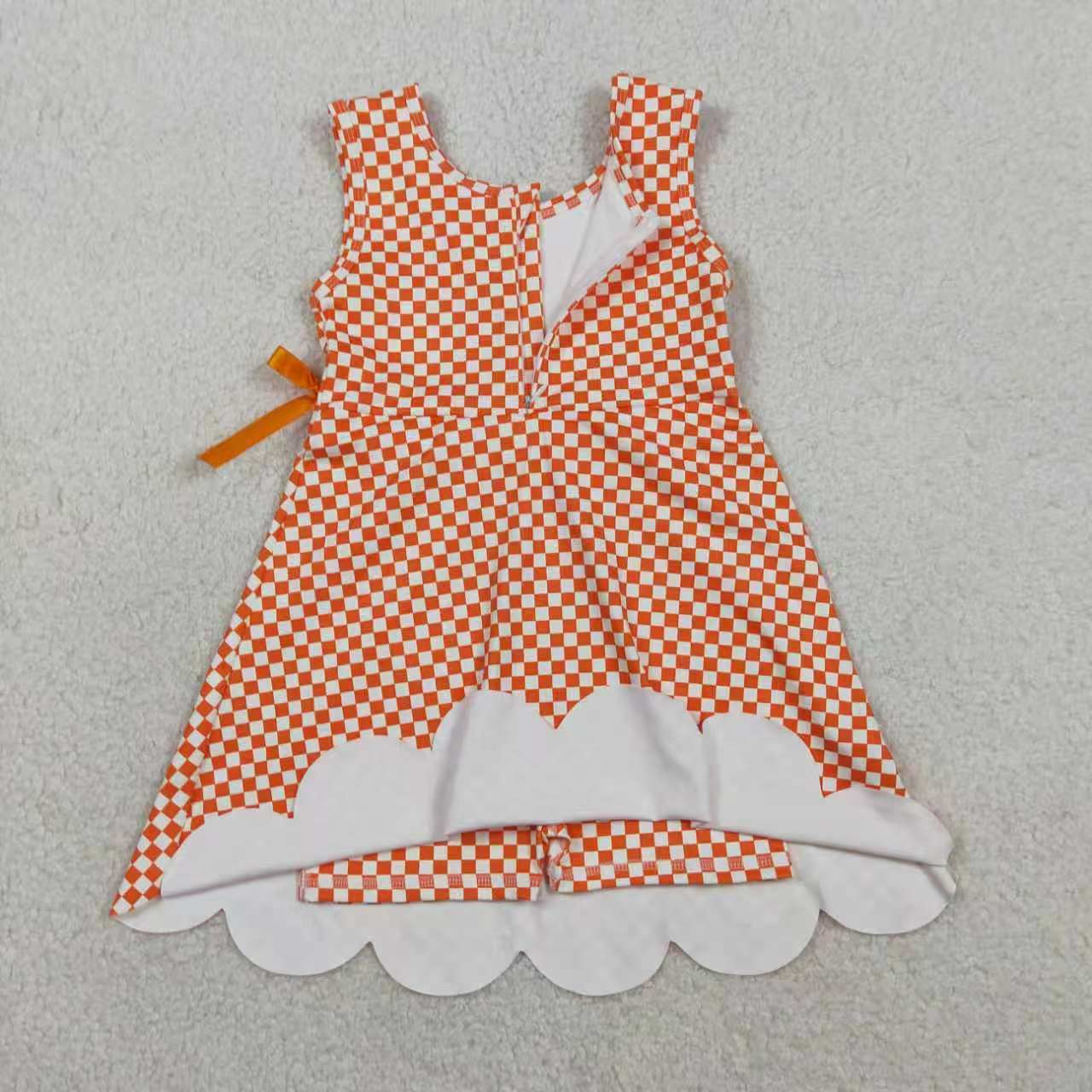 Yoga Checkered Skorts Girls Dress Sibling Clothes