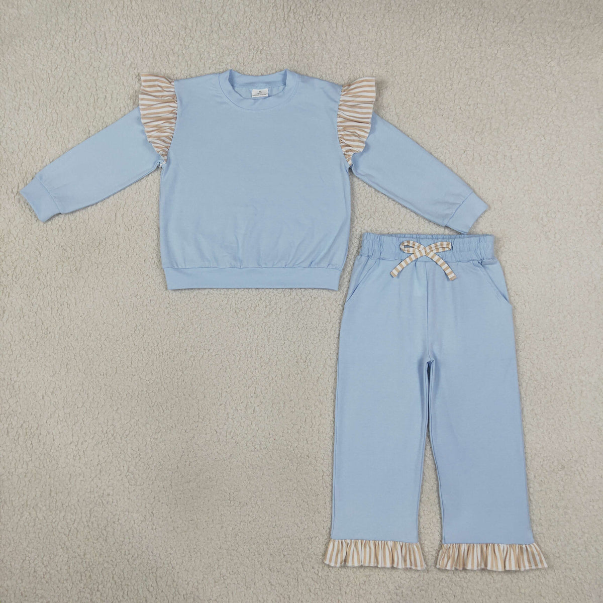 GLP3696 Blue Long Sleeve Pants Girls Set