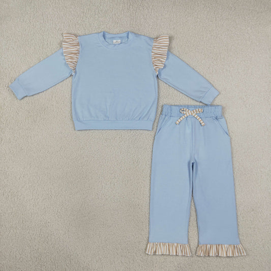 GLP3696 Blue Long Sleeve Pants Girls Set