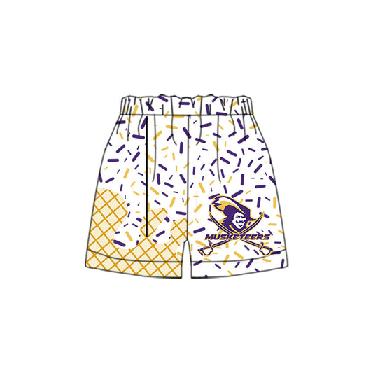 Custom Moq 3 football team Musketeers boys shorts