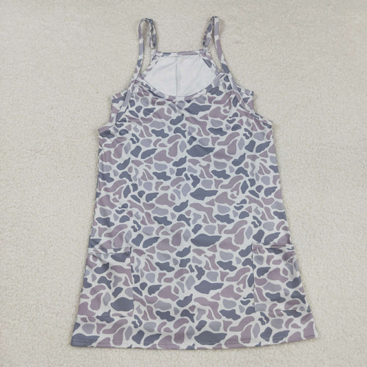 GSD2733 yoga grey camo adult woman jumpsuits