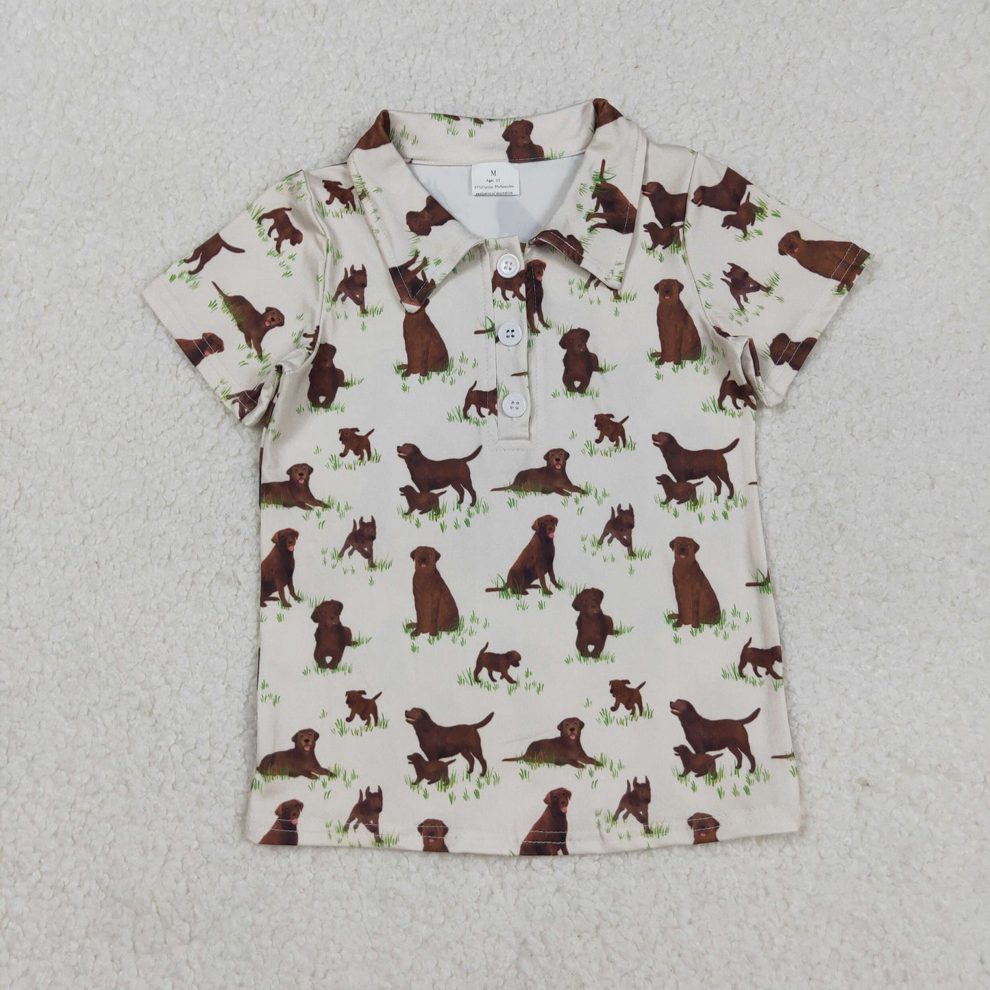 BT1299 cute pet dog short sleeve boys top