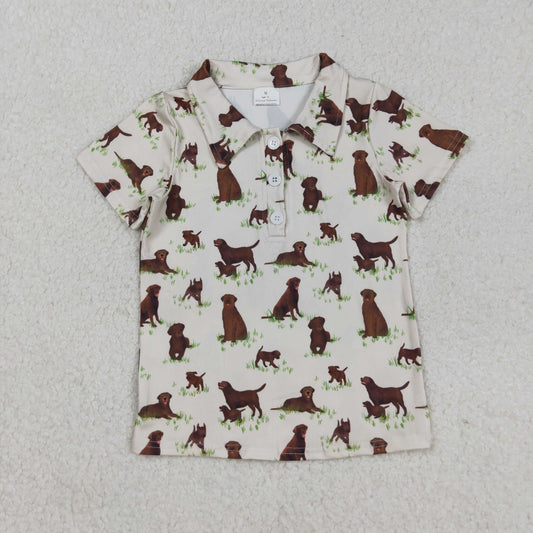 BT1299 cute pet dog short sleeve boys top