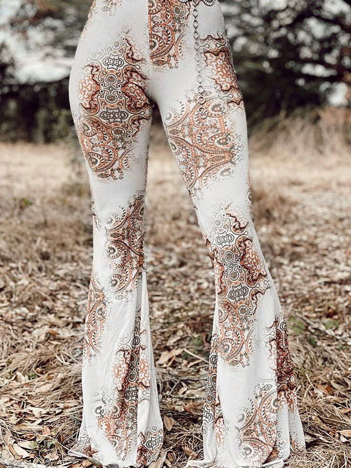 custom Printed Bodyline Flare Pants Adult Pants