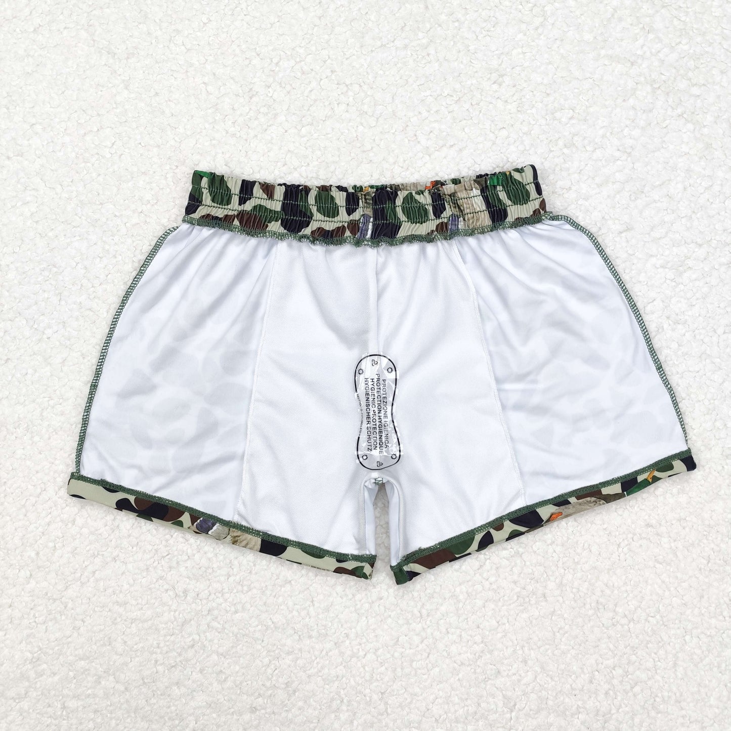 S0469 hunting camo green mallard duck boys swimming trunk