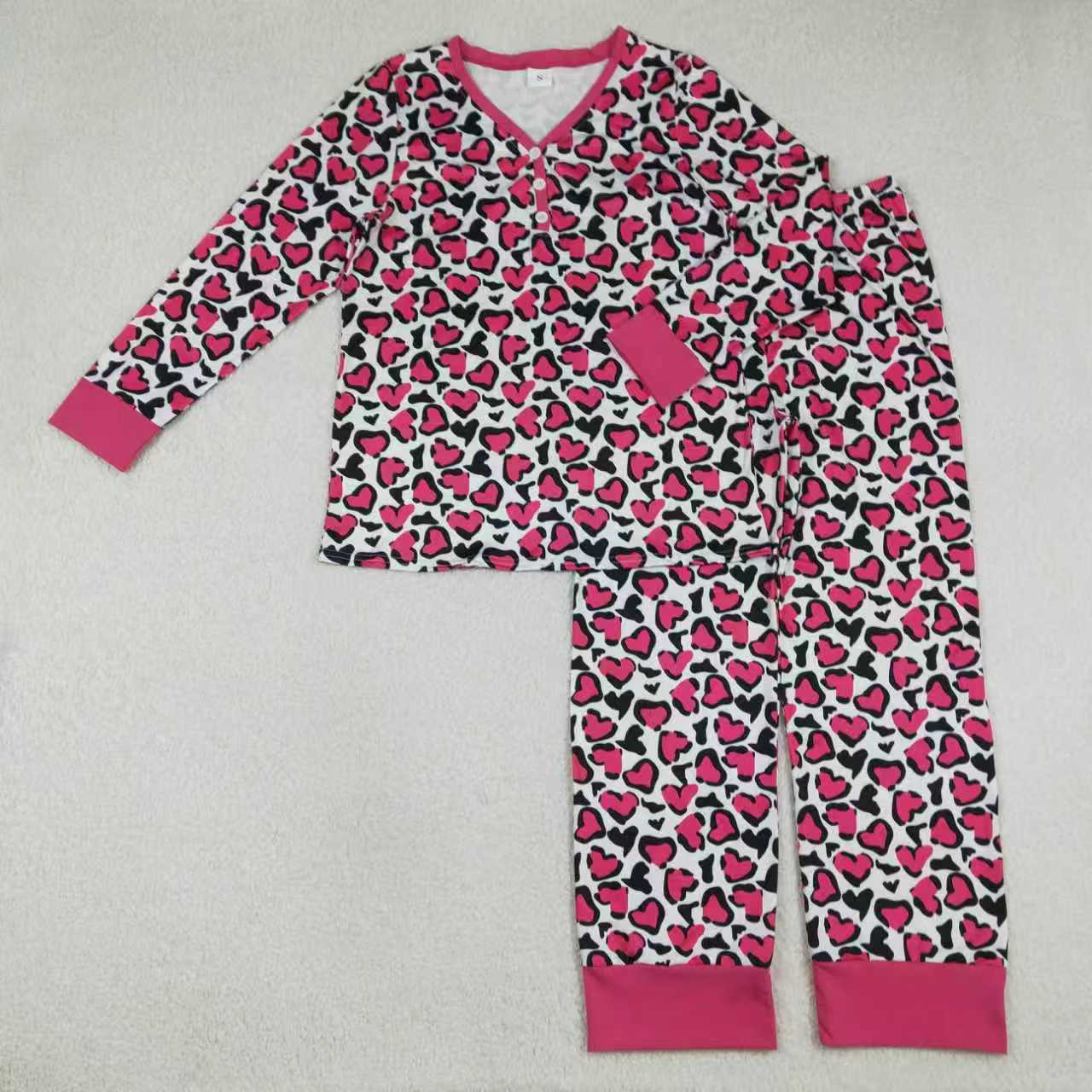 Mama and Me Valentine's Day Heart Pajamas RTS Sibling Clothes