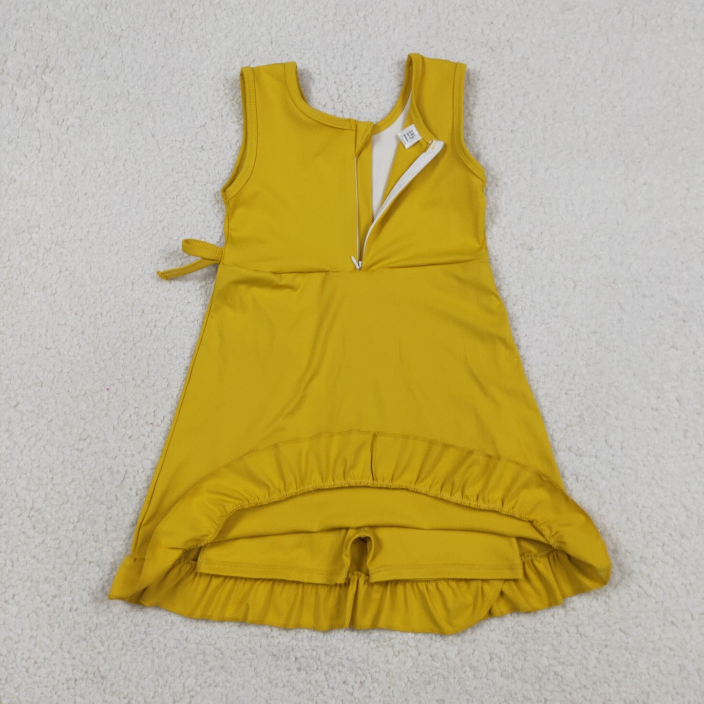GSD3031 Yoga Light Yellow Sleeveless Girls Dress