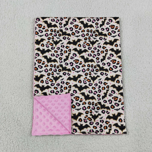 BL0254 Halloween Leopard Bat Baby Blanket