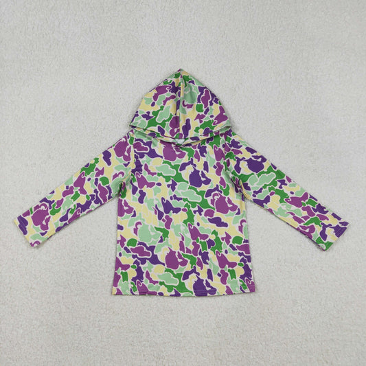 BT1507 Mardi Gras Camo Hoodie Long Sleeve Boys Top