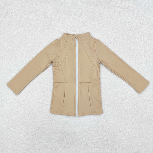 GT0681 khaki sport wear girls coat