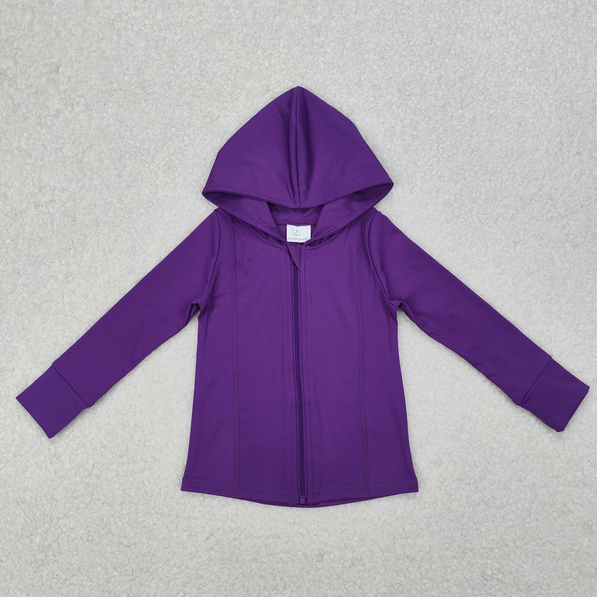 GT0807 yoga purple zipper long sleeve hoodie girls coat