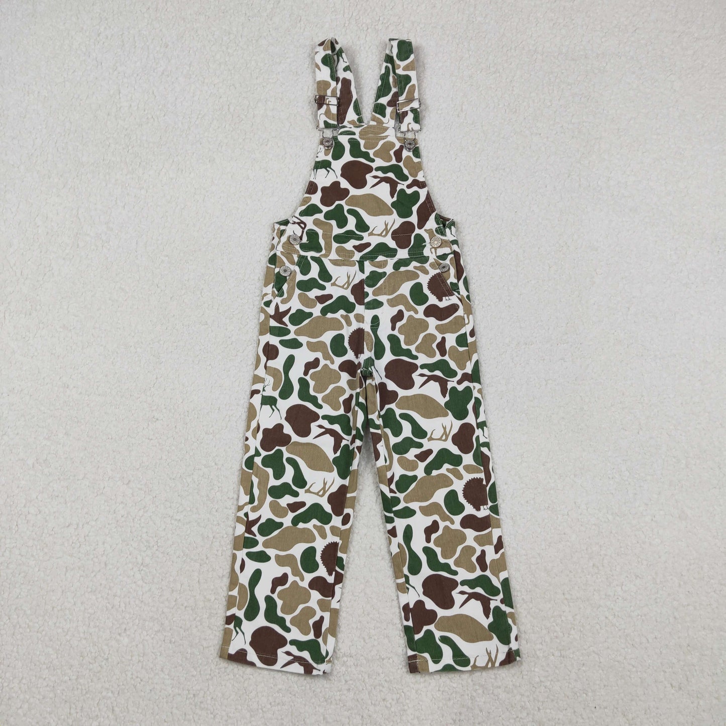 P0828 Hunting Camo Mallard Duck Overall Boys Jeans