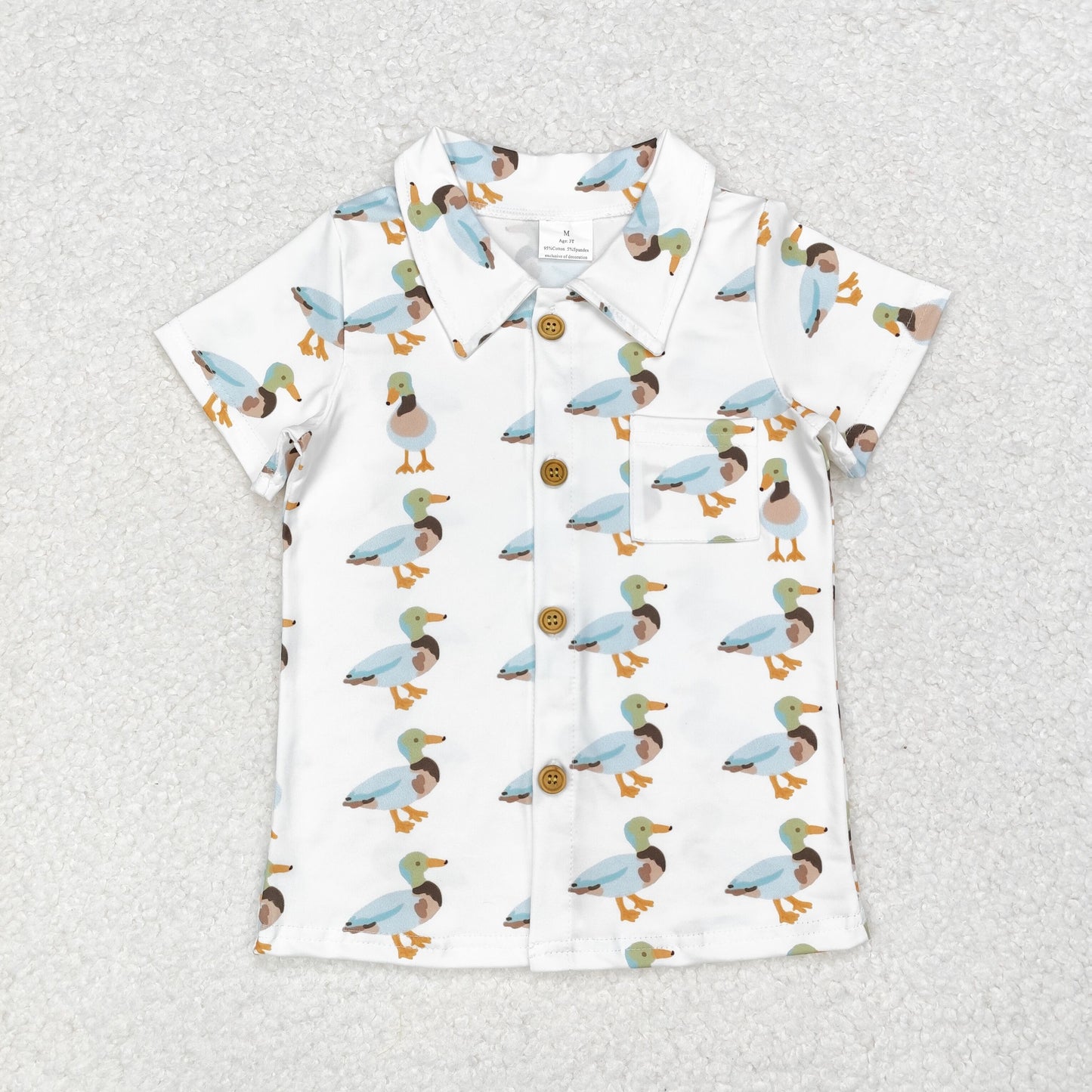 BT0738 mallard duck short sleeve boys top