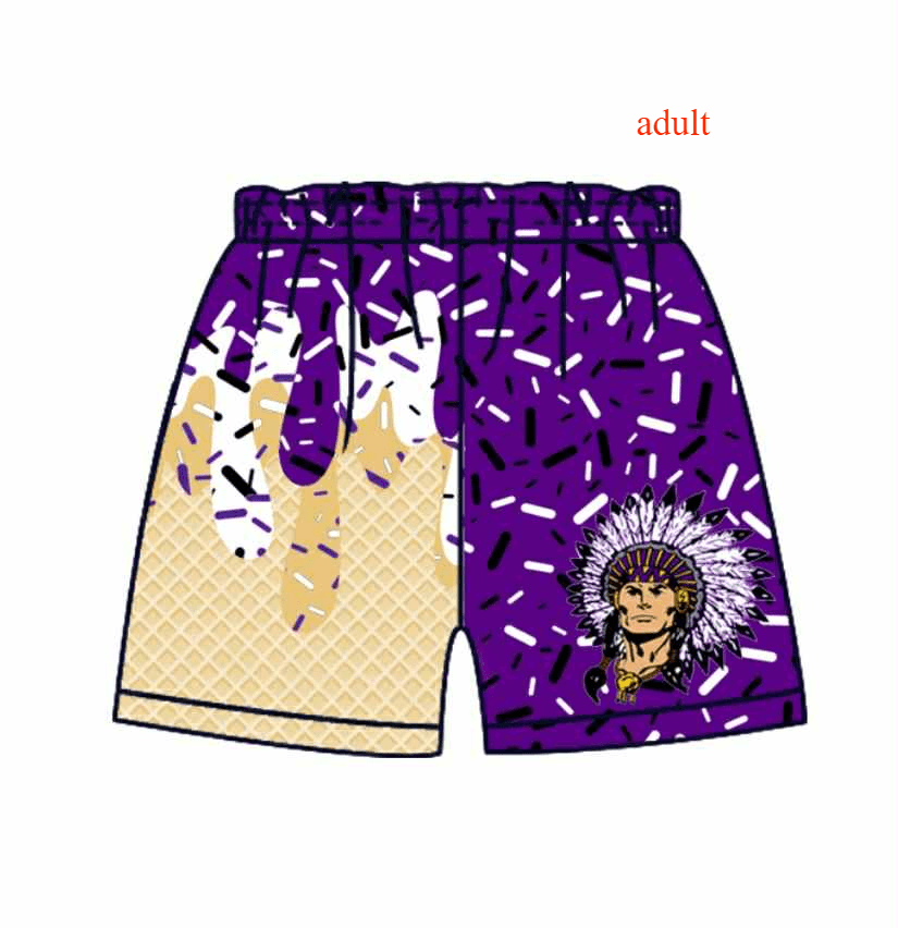 Custom Moq 3 football team ice adult man shorts
