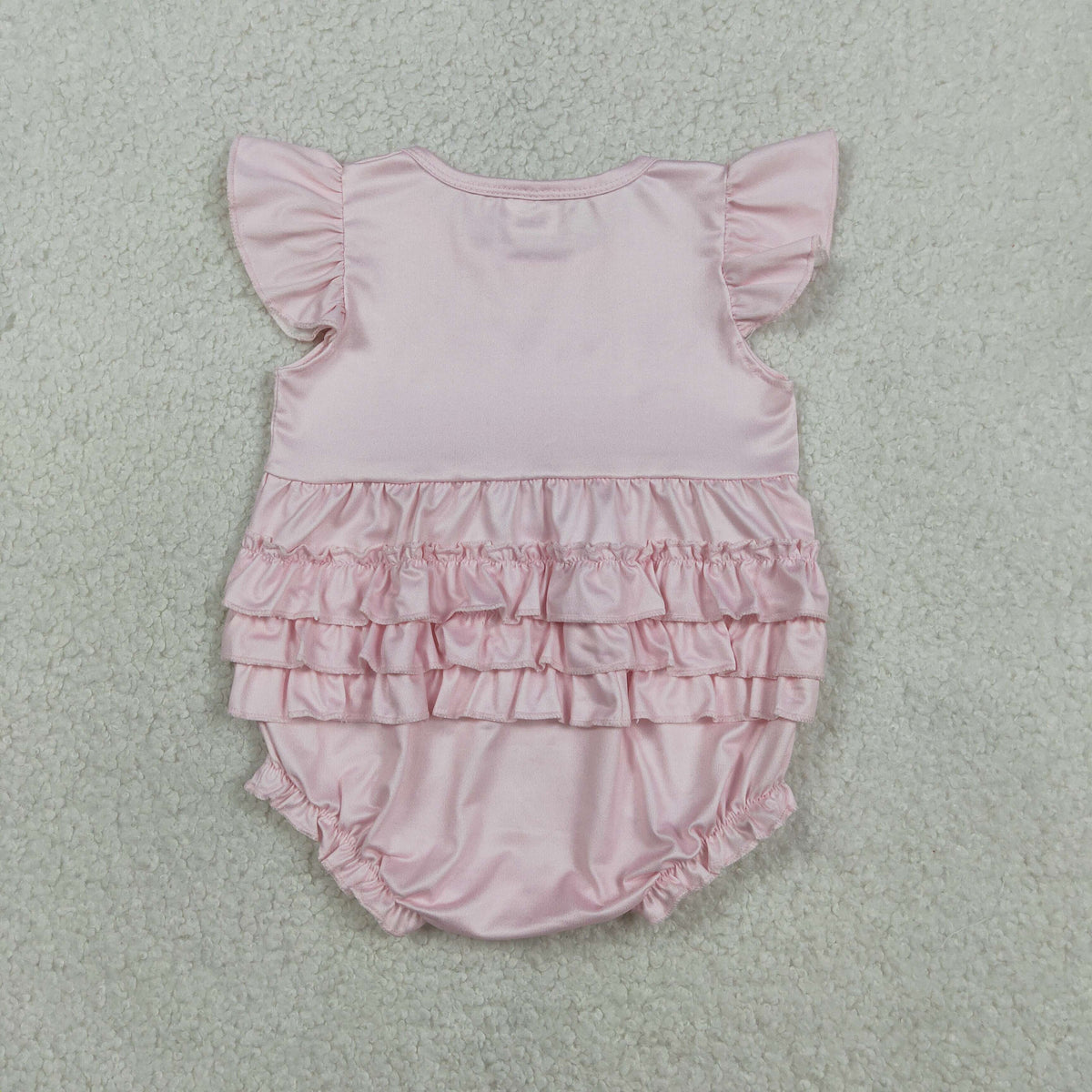 SR3825 Cherry Lips Pink Flutter Sleeve Girls Romper