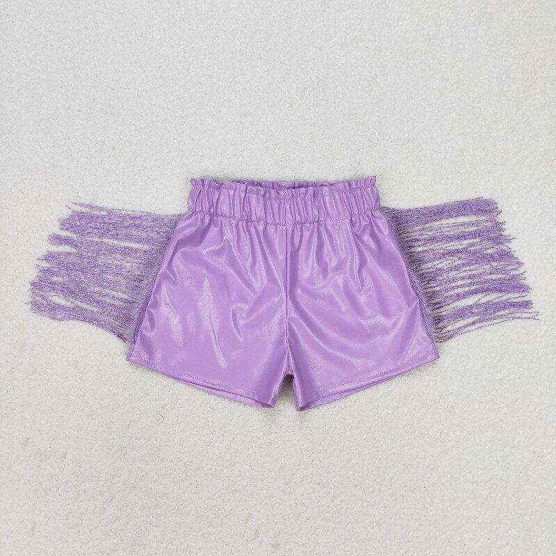 leather tassels girls shorts RTS sibling clothes