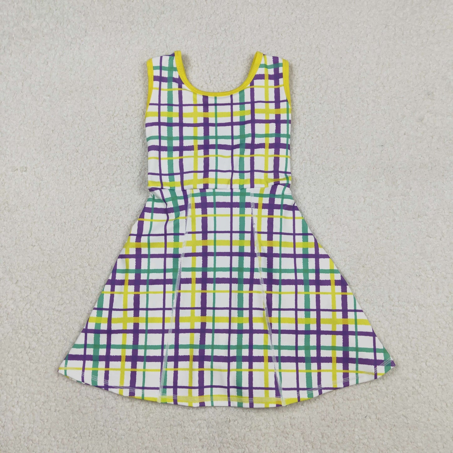 GSD2945 yoga Mardi Gras sleeveelss skorts girls dress