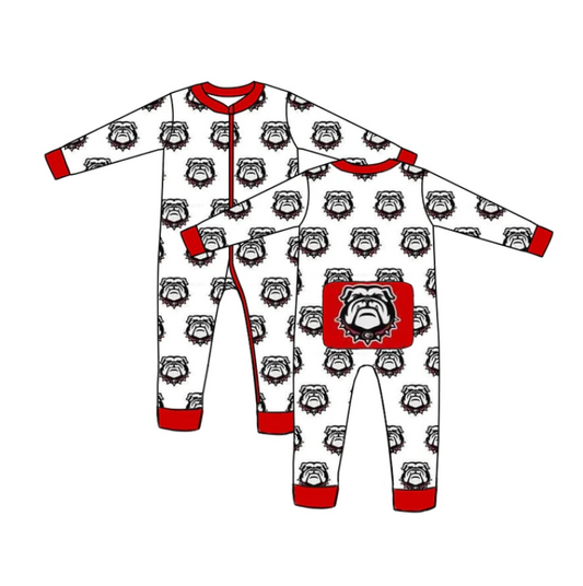 custom S 8.25 team dog kids romper
