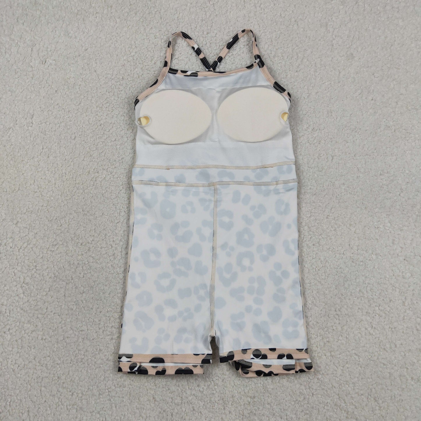 GSD2650 yoga brown leopard girls dress shorts