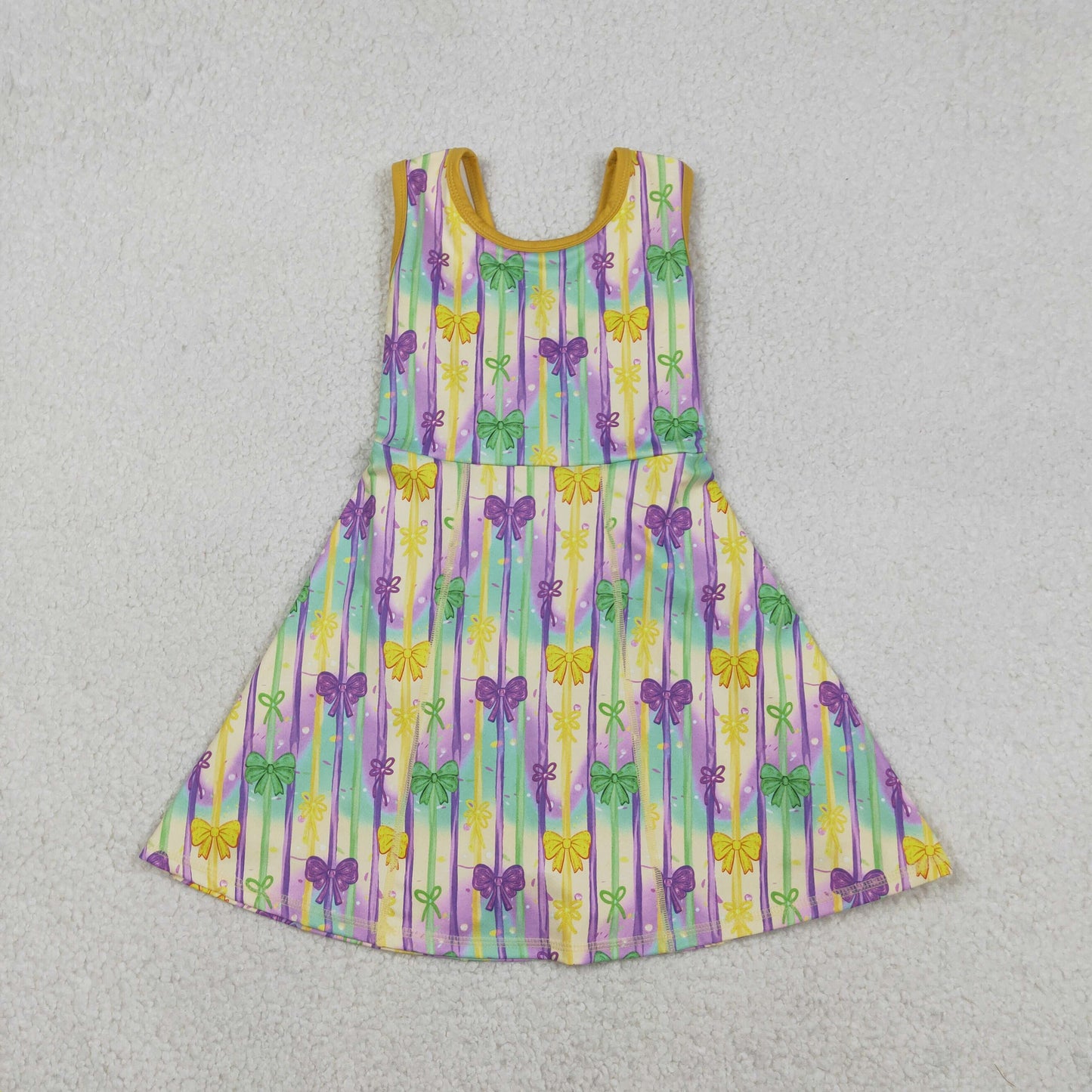 GSD2948 yoga Mardi Gras sleeveelss skorts girls dress