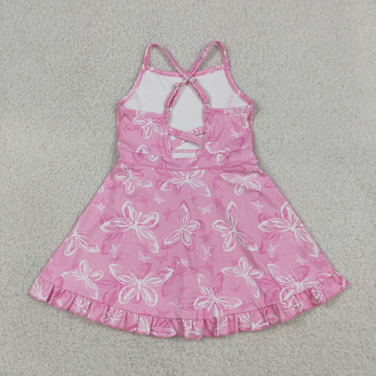 GSD2292 Yoga Butterfly Pink Skorts Girls Dress