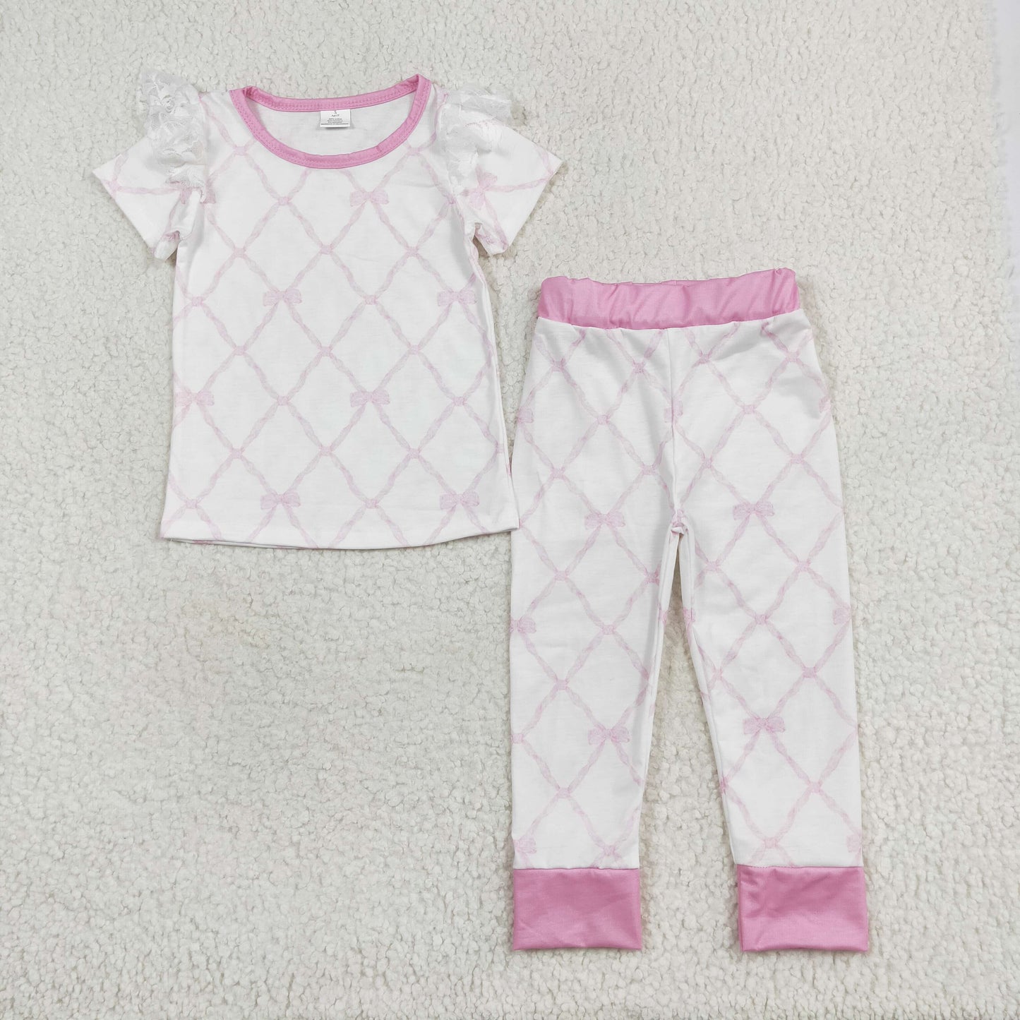 pink bows sibling clothes RTS