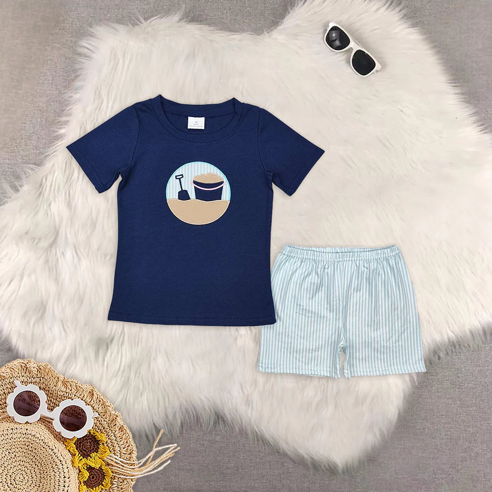 Embroidery beach RTS Sibling Clothes