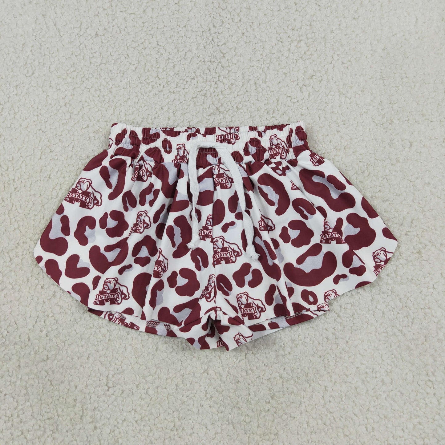SS0820 Yoga Football Item Camo Girls Shorts