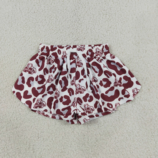 SS0820 Yoga Football Item Camo Girls Shorts