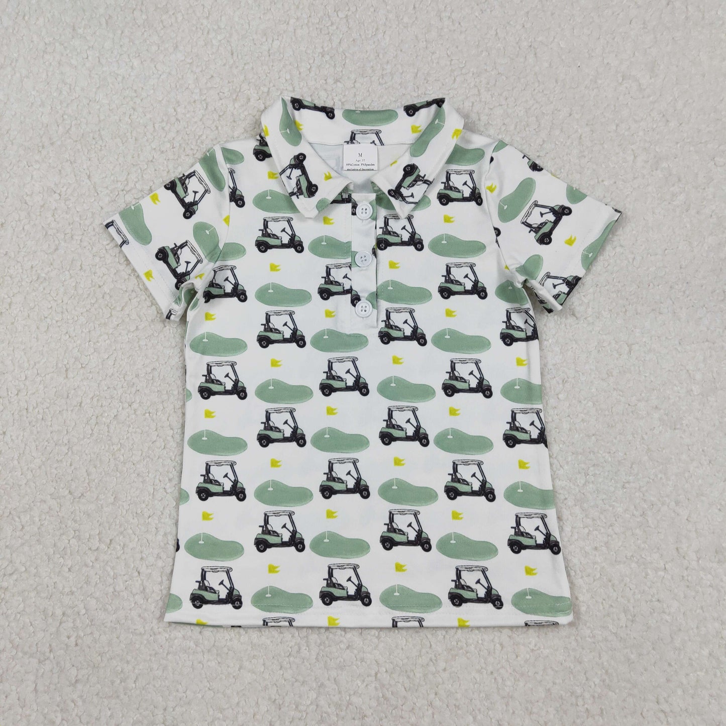 BT1585 Golf Blue Short Sleeve Boys Top