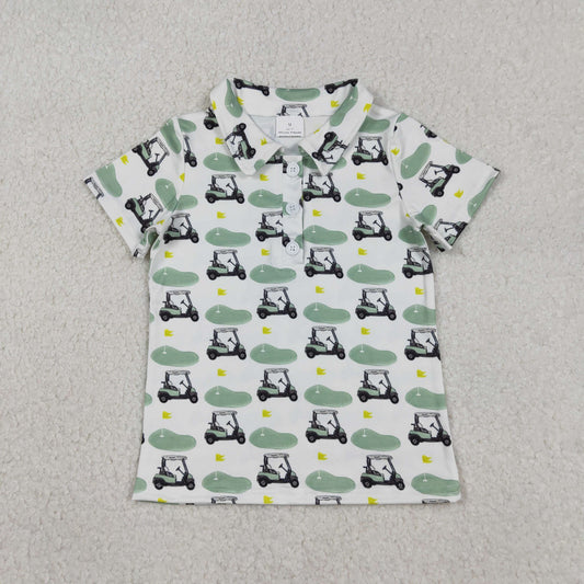 BT1585 Golf Blue Short Sleeve Boys Top