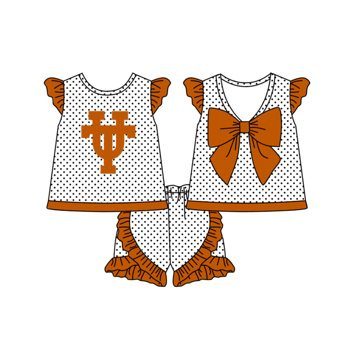 custom S 8.1 Team orange striped short sleeve shorts kids set please order before 14th August