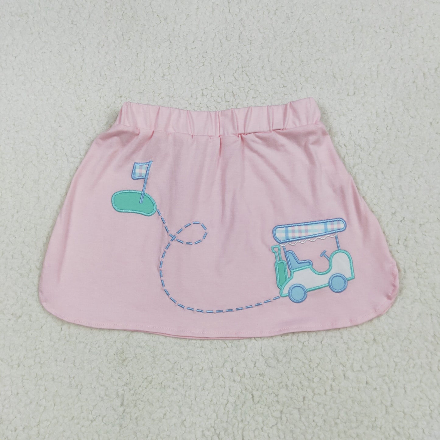 GLK0071 embroidery golf pink girls skirt