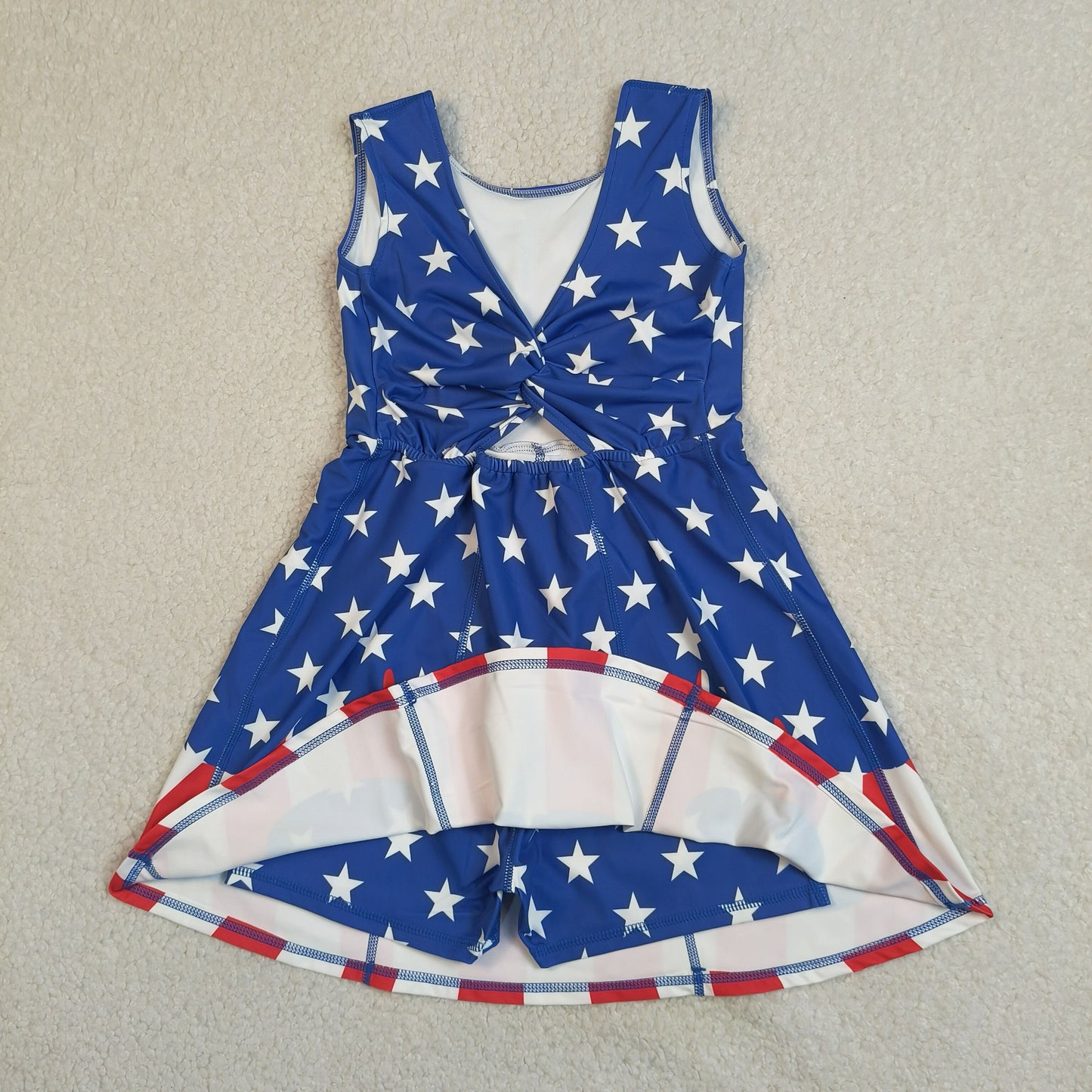 GSD3813 Yoga July 4th Star Skorts Girls  Dress