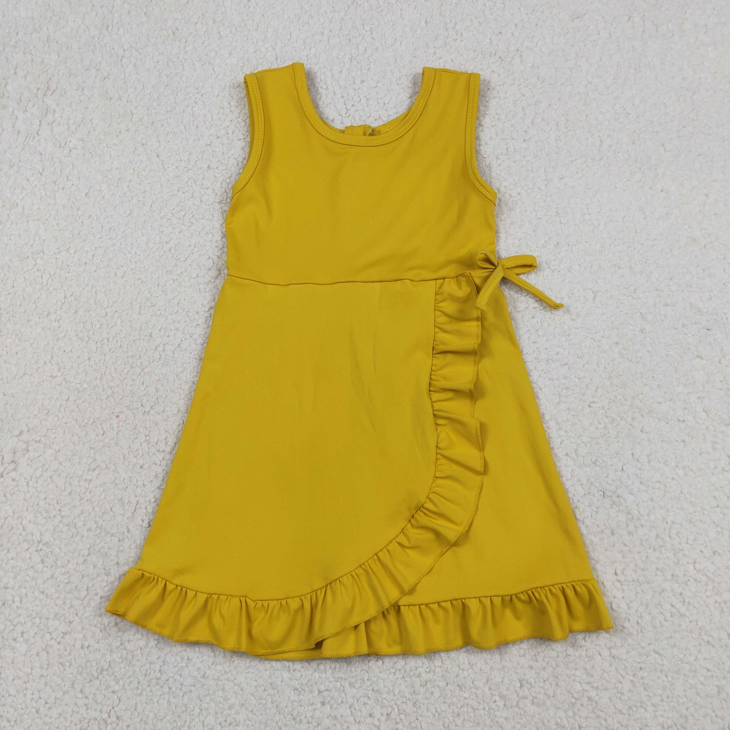 GSD3031 Yoga Light Yellow Sleeveless Girls Dress
