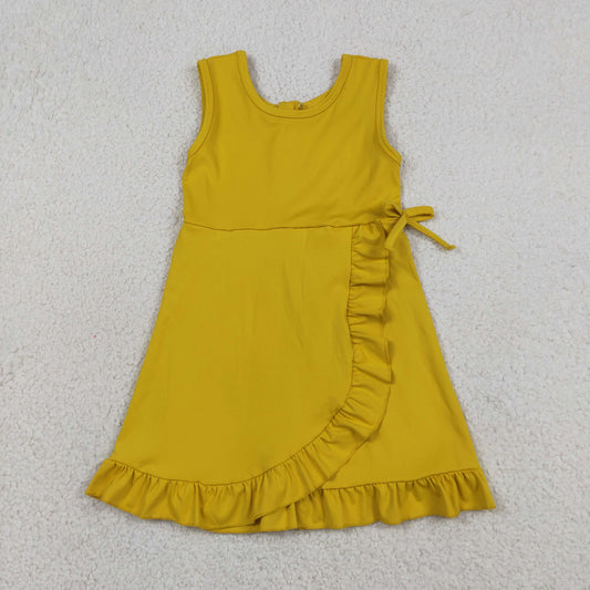GSD3031 Yoga Light Yellow Sleeveless Girls Dress