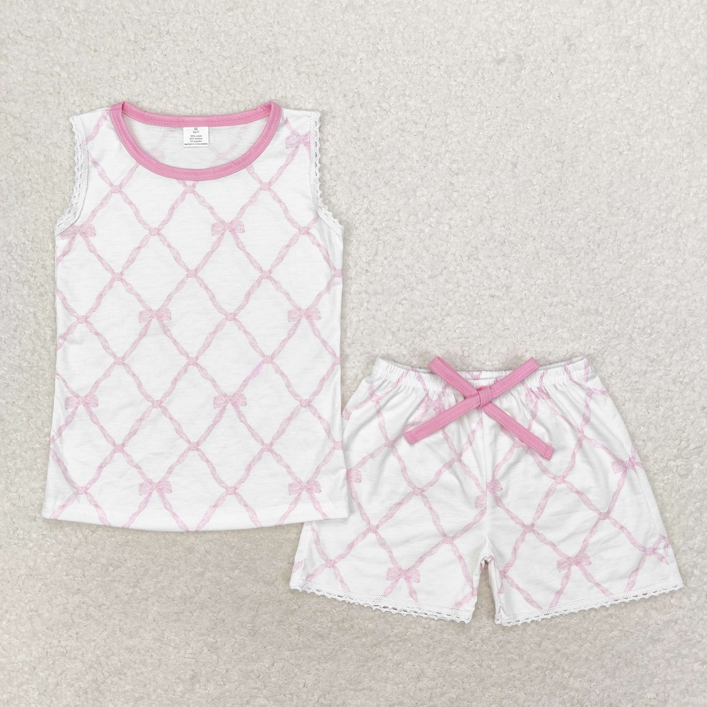 pink bows sibling clothes RTS